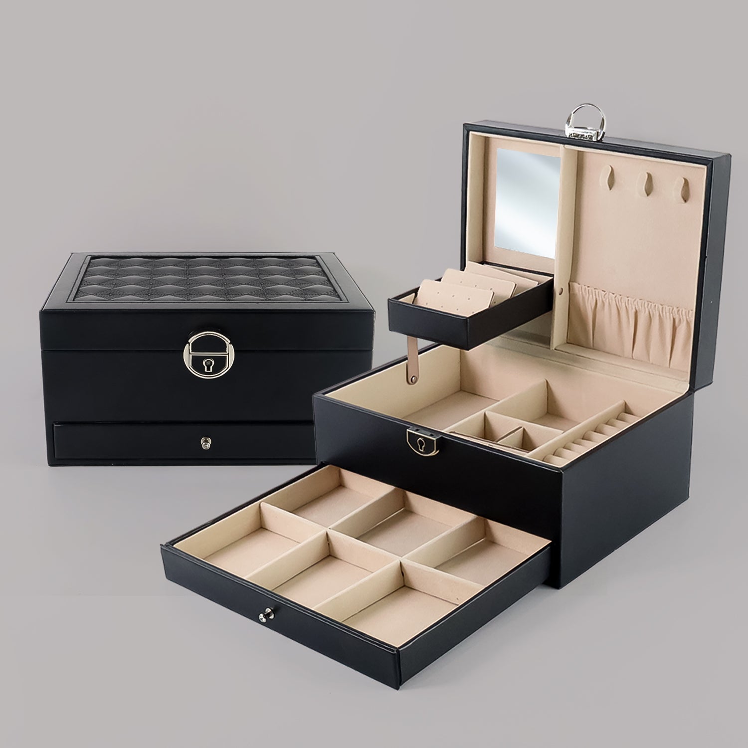 Multi-Layer Jewellery Organizer Box - (1 Pc) Multi-Layer Jewellery Organizer Box - (1 Pc)